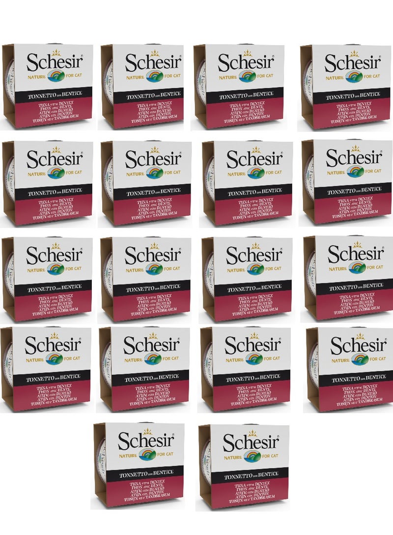 شيسر 18-علبة تونة 85 جرام مع طعام رطب للقطط من دينتكس