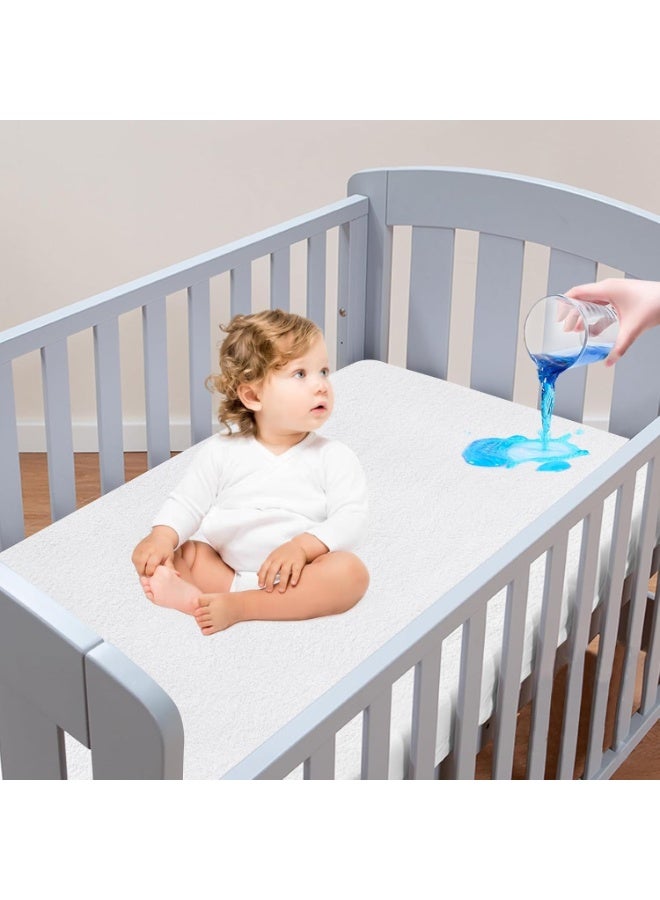 Dibaj Baby Mattress Protector 100% Waterproof, Hypoallergenic, Ultra-Soft, Breathable, and Washable with Durable Elastic Fit – Ideal for Standard Baby Bed (140×70 cm) - Image 1