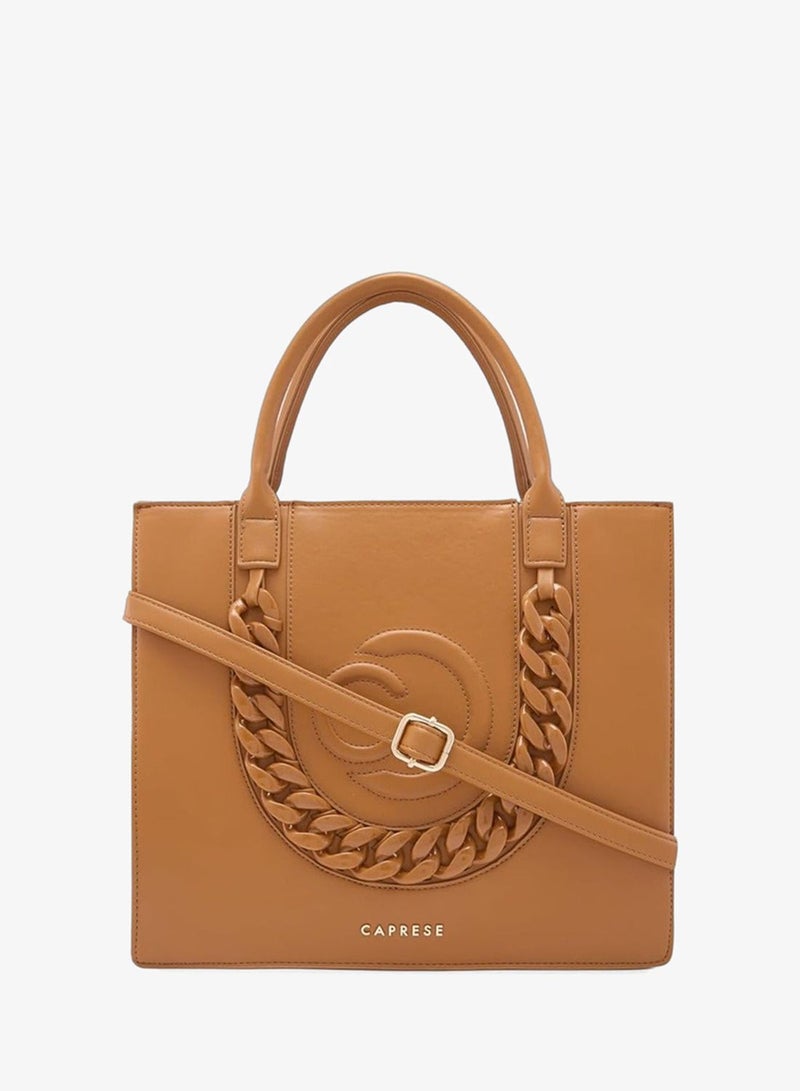 Caprese Roxana Tote Bag, Medium-Brown | Stylish Handbag for Women | Spacious, Versatile Office & Daily Essentials Tote | Top Zip Closure - Image 3