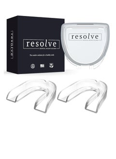 Resolve Resolve Night Guard - Custom-Fit Professional Mouth Guard for Nighttime Teeth Grinding and Clenching, Relieve Tooth Pain at Night with 2-Pack Night Guard (Clear)  - Image 1