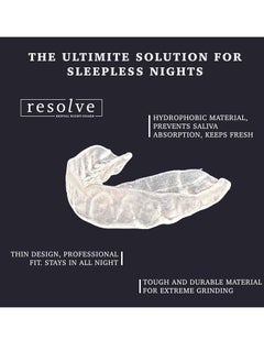Resolve Resolve Night Guard - Custom-Fit Professional Mouth Guard for Nighttime Teeth Grinding and Clenching, Relieve Tooth Pain at Night with 2-Pack Night Guard (Clear)  - Image 2
