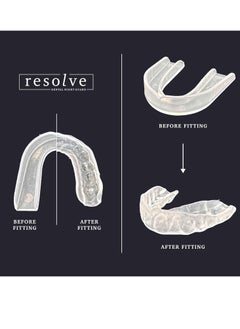 Resolve Resolve Night Guard - Custom-Fit Professional Mouth Guard for Nighttime Teeth Grinding and Clenching, Relieve Tooth Pain at Night with 2-Pack Night Guard (Clear)  - Image 4