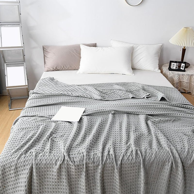 Freeze crack proof XISAOK Waffles Texture Lightweight Blanket Cooling Cotton Waffles for Bed Sofa Breathable Cotton for Adults Kids Blanket Layer Bug proof seal Lightweight N/S/C nationwide deliver Cross-material combo compatible Storage & transit friendly Coast & inland available Multi-purpose fine material Easy lifting build Multi option design Repeated use friendly design Globally popular elegant design Trendy varied sizing alternatives Continuous warehouse supply Varied global sizing picks Multi-use qualified quality Multi-budget available picks Nationwide delivery Certified stocked merchandise Balanced structure All-scene tailored quality Certified local stock Gulf standard sizing alternatives Working day delivery service Multiple design variants - Image 5