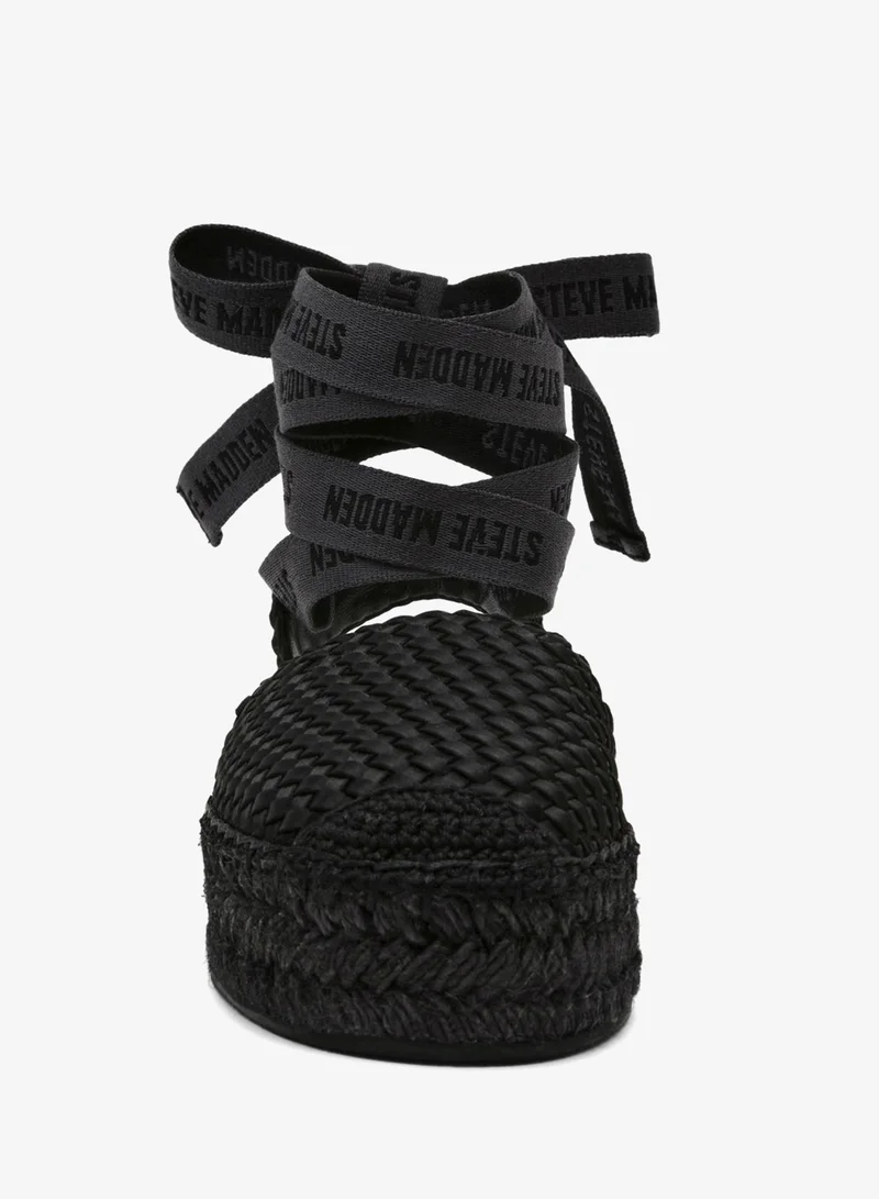 STEVE MADDEN  Steve madden craize black satin flat sandals women's for Women | Best Price UAE