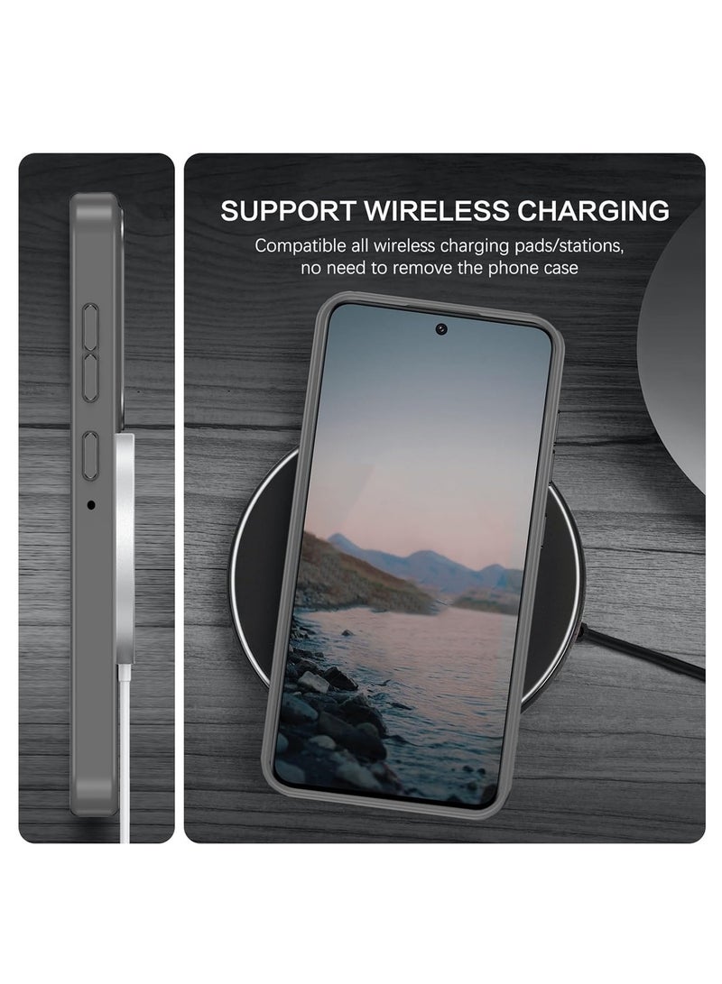 Wtech Motorola Moto G85 5G 2024 Premium PU Leather Hard Shockproof with MagSafe Magnet Case Cover - Grey - Image 5