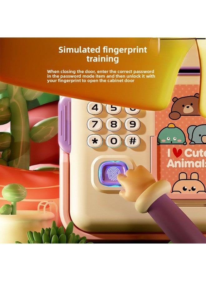 Piggy Bank 2025 Only Children's Password Piggy Bank Is Desirable To Store Boys And Girls Birthday Dragon-Colour:⭐Card Swipe Fingerprint Dual Unlock [charging] Cute Rabbit - Image 5