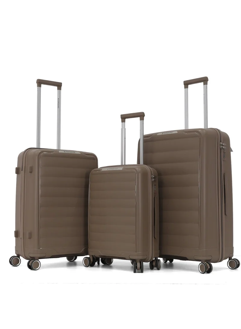 جيوردانو Giordano Lightweight 3-Piece Luggage Set (28/24/20 Inch) – PP Hard Shell Suitcases with TSA Lock, 360° Spinner