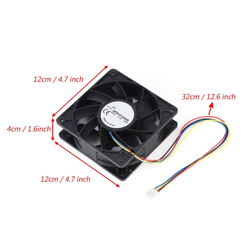 DC 12V 2.7A 6000RPM Cooling Fan Replacement 4 Pin Connector for Antminer S7 S9 - Image 3