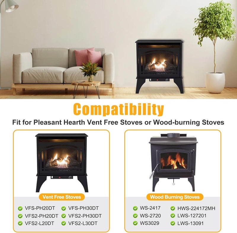 Criditpid PBAR-2427 Fireplace Blower Fan with Thermostat for Pleasant Hearth Vent Free Stove or Wood Burning Stoves, Speed Variable Blower for GHP Group VFS2-PH30DT, VFS2-PH20DT, VFS-PH20DT Fireplace. - Image 3