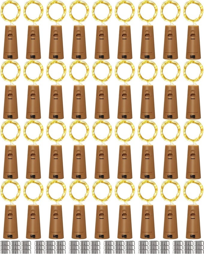 60 PACK WINE BOTTLE LIGHTS WITH CORK CORK BOTTLE LIGHTS WITH BATTERIES MINI WATERPROOF TINY STRING LIGHTS 7 FT SILVER WIRE 20 LEDS FAIRY MINI STRING LIGHTS FOR VALENTINE DIY PARTY DECOR WEDDING