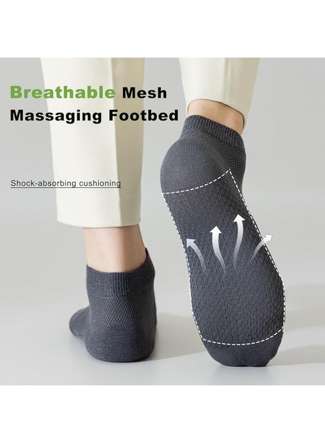 ZUKIMM Men's Breathable Mesh Cotton Ankle Socks - 10 Pairs, Lightweight and Comfortable for Spring, Summer, and Fall - Image 5