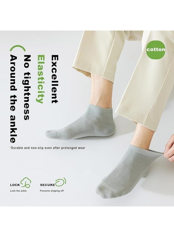 ZUKIMM Men's Breathable Mesh Cotton Ankle Socks - 10 Pairs, Lightweight and Comfortable for Spring, Summer, and Fall - Image 4