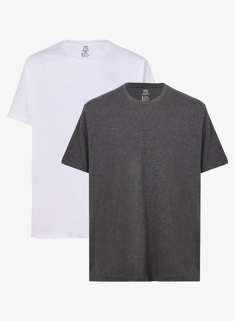 سفنتي فايف بيسيكس عبوة من  تي شيرت مقاس كبير - Image 1