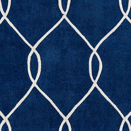 Momeni Rugs Bliss Collection, Hand Carved & Tufted Contemporary Area Rug, 2' x 3', Navy Blue - Image 5