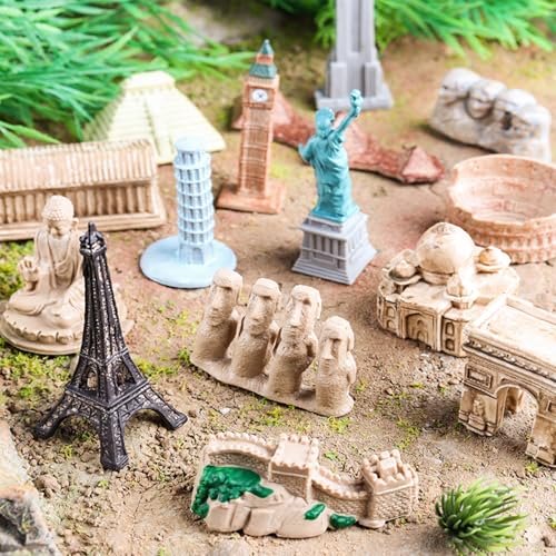 SCAHOW World Famous Building Models for Kids Toddlers 3 4 5 6 7 Years Old 17pcs Landmark Architecture Toy FigurinesEdcucational Learning Toy Figure for Boys and Girls - Image 4