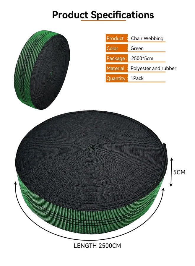 AeKeatDa 1 Roll 2"(5CM) Width x 82' (25M) Length Chair Webbing, Elastic, Elasbelt Four DIY,Sofa,Chair,Couch Seat Belt Replacement - Image 2
