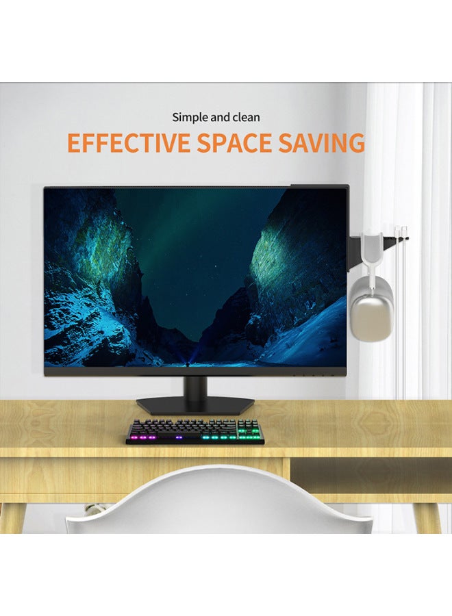 24 Years Of Home Products Display Headset Storage Bracket Desktop Data Cable Storage Hook-Color:Black-Style:ABS Material