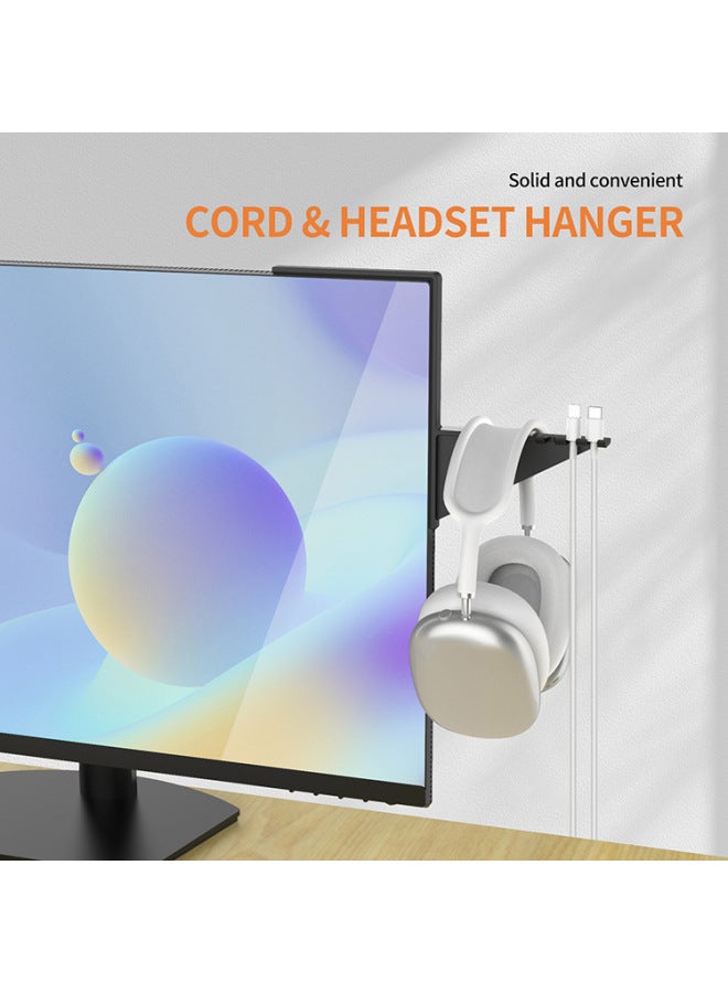 24 Years Of Home Products Display Headset Storage Bracket Desktop Data Cable Storage Hook-Color:Black-Style:ABS Material