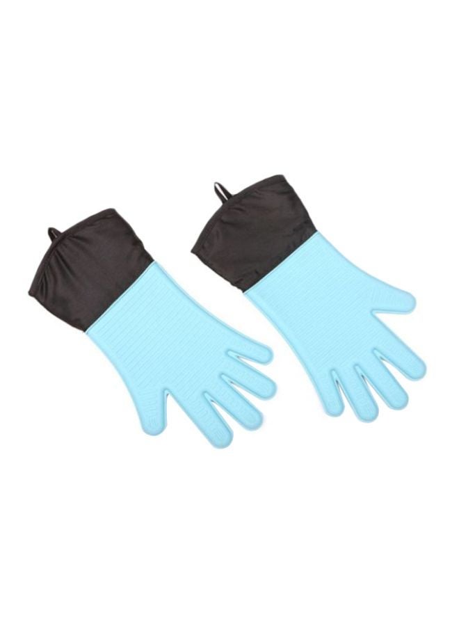NIBEMINENT Oven Gloves Blue/Black 39x20cm - Image 1