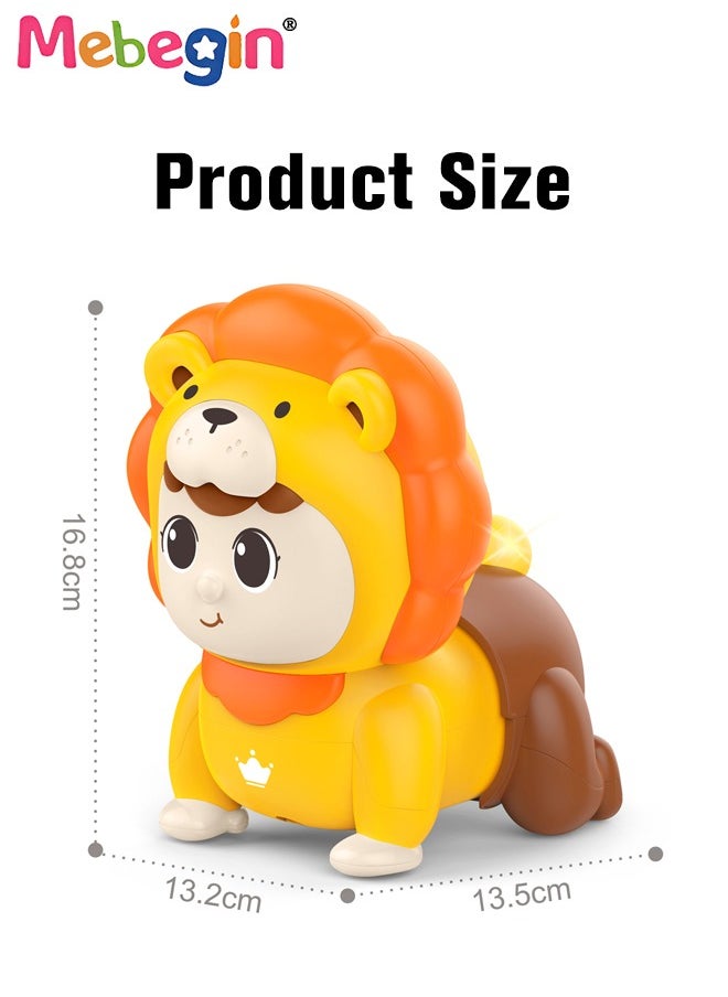 MEBEGIN Baby Music Toy with 4 Buttons, Electric Crawling Toy with Music and Light, Muti-funtional Lion Toy, Educational Toy for Baby's Crawling and Head Lifting, Ideal Gift for Kids Aged 18 Months+, 13.2*13.5*16.8cm  - Image 4