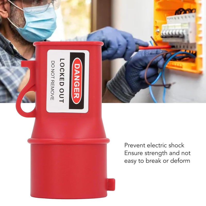 3Pcs Industrial Waterproof Socket Lockout Device 55mm PP Heat Resistant Electrical Plug Lock - Image 4