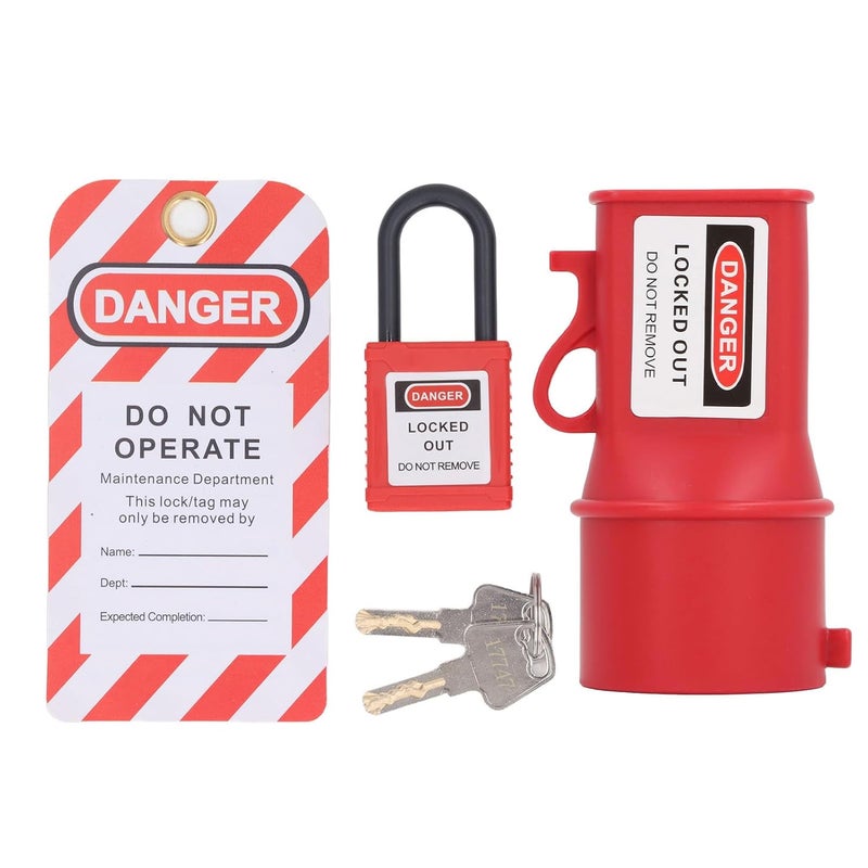 3Pcs Industrial Waterproof Socket Lockout Device 55mm PP Heat Resistant Electrical Plug Lock - Image 1