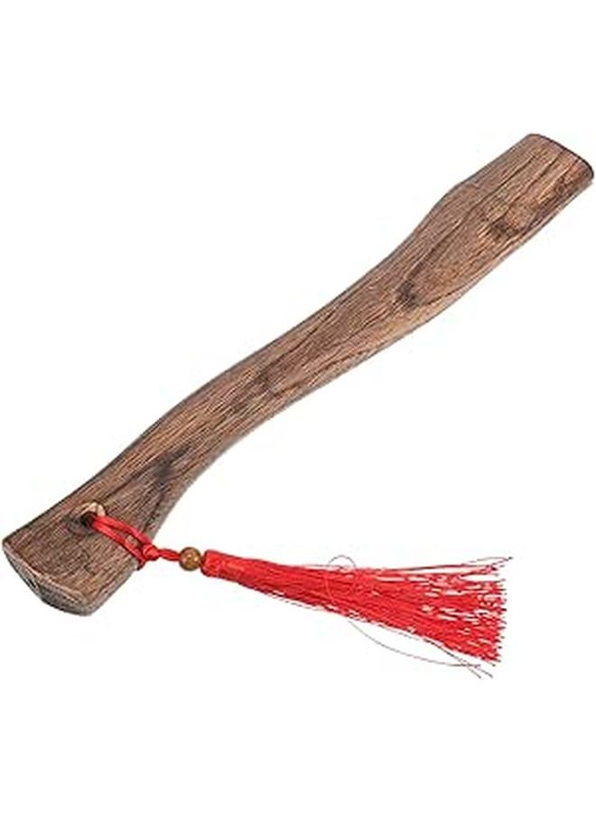 Carbonized Oak Wood Axe Handle Replacement 26Cm With Wooden Wedge Outdoor Camping Tool - Image 1