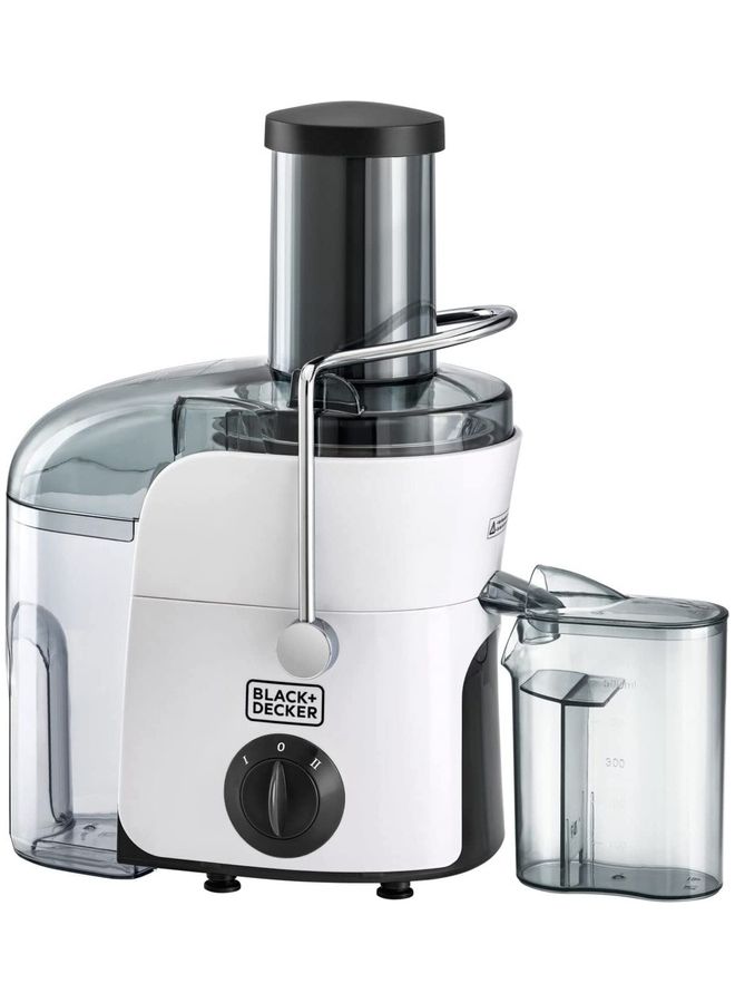 BLACK+DECKER Juice Extractor with Large Feeding Chute 800 W JE780-B5 White - Image 1