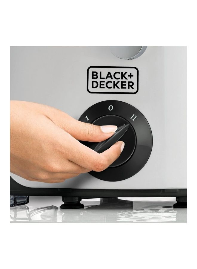 BLACK+DECKER Juice Extractor with Large Feeding Chute 800 W JE780-B5 White - Image 5