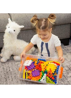 RAINBOW TOYFROG RAINBOW TOYFROG Waffle Blocks for Toddlers & Kids 96 Pcs Jumbo Toy Building Sets- STEM Building Toys with Storage Container -Kindergarten Toys Preschool manipulatives for Toddlers  - Image 2