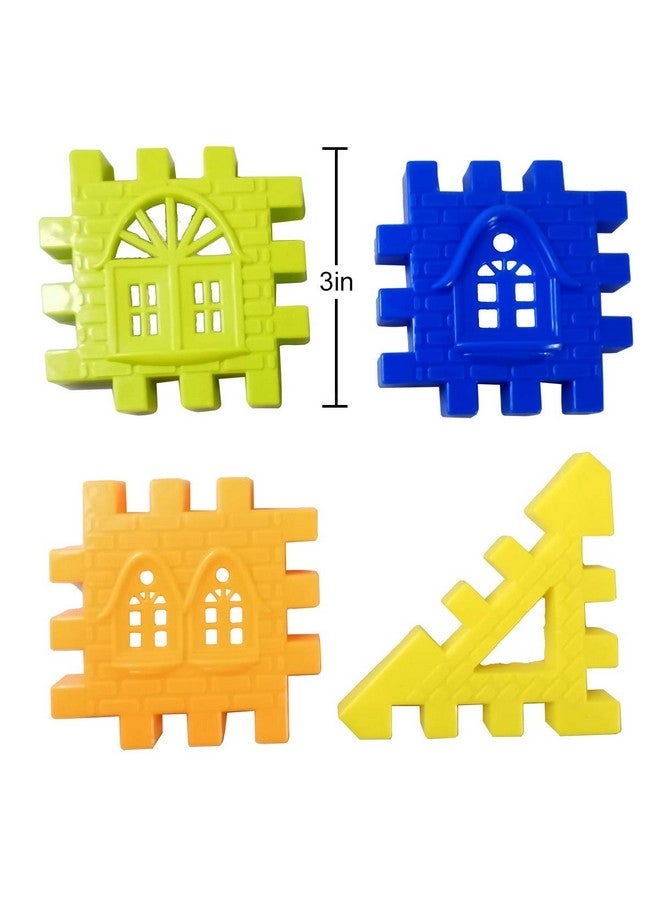 RAINBOW TOYFROG RAINBOW TOYFROG Waffle Blocks for Toddlers & Kids 96 Pcs Jumbo Toy Building Sets- STEM Building Toys with Storage Container -Kindergarten Toys Preschool manipulatives for Toddlers  - Image 5