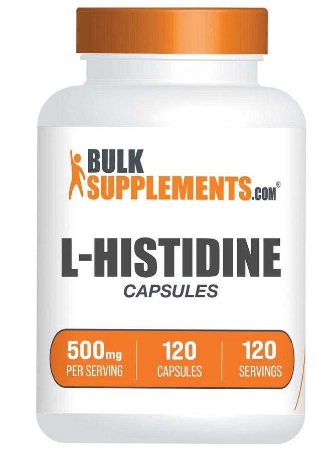 BulkSupplements كبسولات L-Histidine من BulkSupplements.com - كقاعدة L-Histidine، مكمل الهيستيدين - حمض أميني أساسي وخالي من الغلوتين، 1 كبسولة لكل حصة، 120 كبسولة (عبوة من 1) - Image 1
