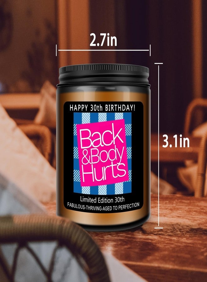 Homsolver 30th Birthday Decorations Gifts for Her Him, Happy 30th Birthday Candle Gift for Women Men, Funny 30 Years Old Ideas- Lavender Scented Candles - Image 3