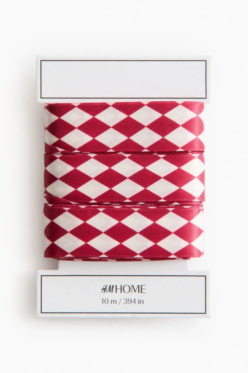H&M Harlequin pattern ribbon