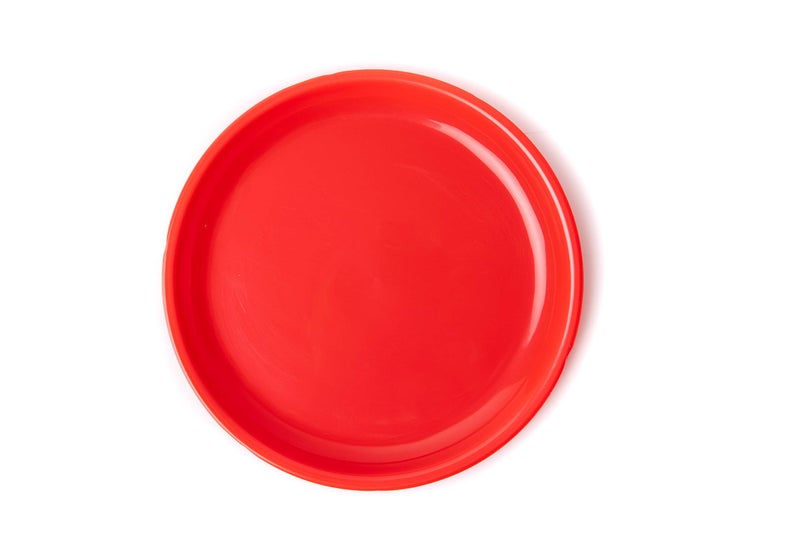 URMILA PLASTIC® Microwave Safe Unbreakable Round Dinner Set Big Plates Set of 3 Small Plates Set of 3&3 Pcs Katori, Made in India (red, Set of 9) - Image 3