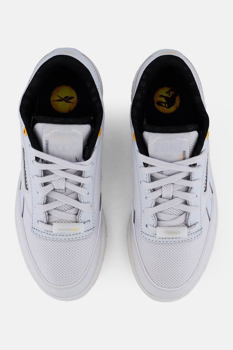 Reebok Reebok x Jurassic World Kids Boy Club C Revenge Lace Up Tennis Shoes, Cool White  - Image 2
