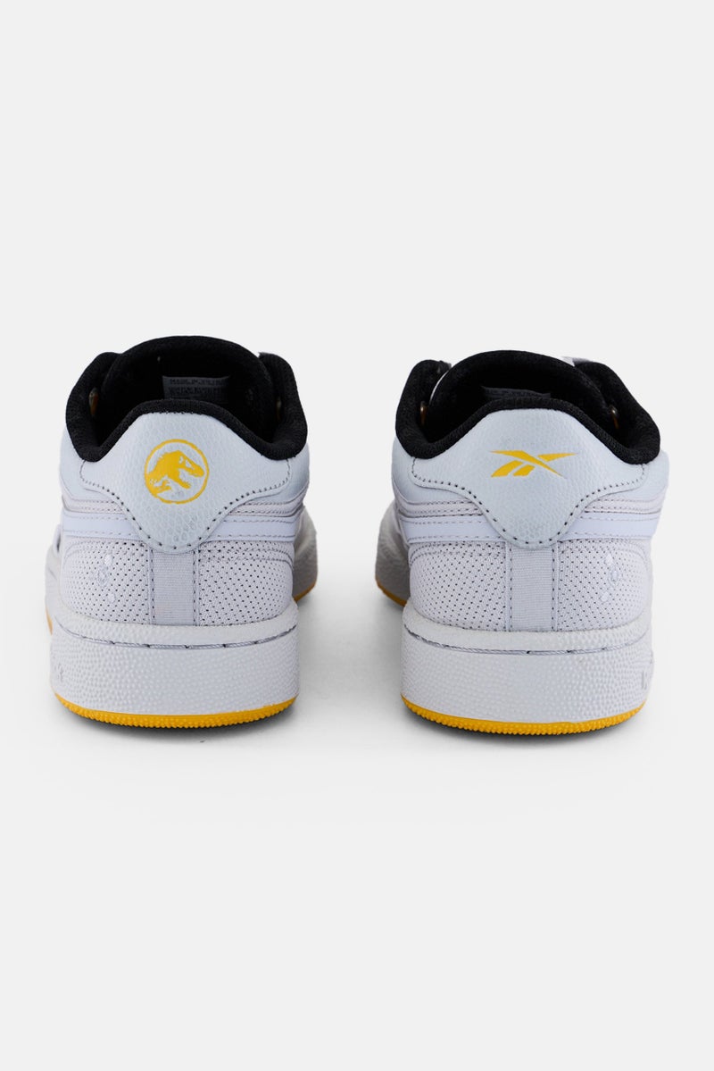 Reebok Reebok x Jurassic World Kids Boy Club C Revenge Lace Up Tennis Shoes, Cool White  - Image 3