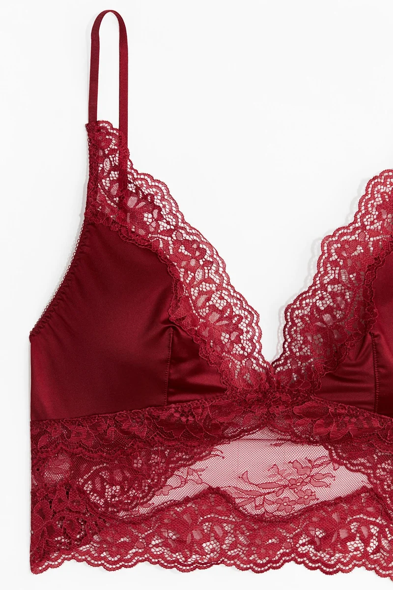 H&M Microfibre and lace bralette
