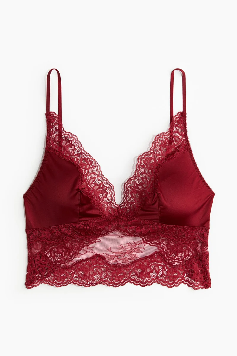 H&M Microfibre and lace bralette