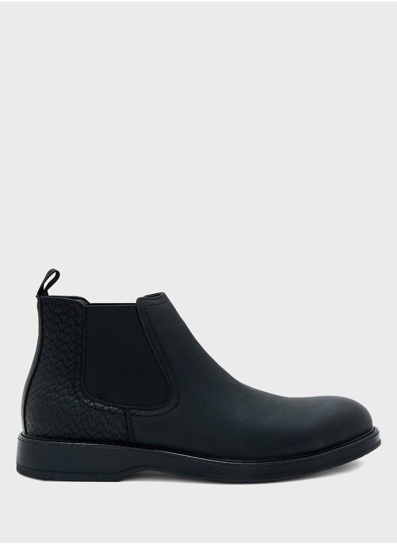 Robert Wood Embossed Formal Chelsea Boots  - Image 1