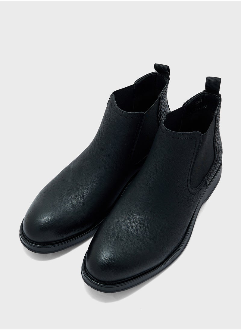 Robert Wood Embossed Formal Chelsea Boots  - Image 4