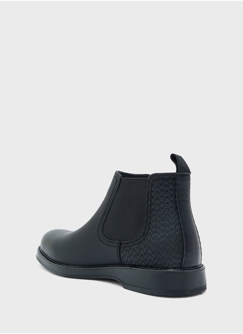 Robert Wood Embossed Formal Chelsea Boots  - Image 3
