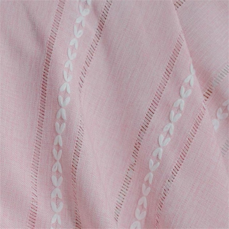 Utobanh Simple Bedside Table Tassel Cover Cloth, Tablecloth Cover Towel, Suitable for Bedside Table TV Microwave Washing Machine Refrigerator Dust Cover (Pink, 15.7 * 35.4 inches) - Image 5