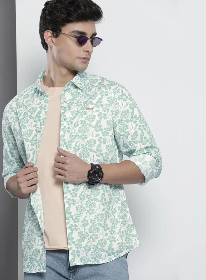 The Indian Garage Co Men Floral Print Slim Fit Shirt