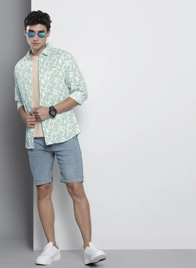 The Indian Garage Co Men Floral Print Slim Fit Shirt