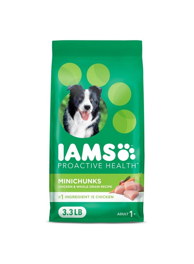 IAMS Proactive Health Minichunks Adult Dry Dog Food with Real Chicken, 3.3 lb. Bag - Image 1