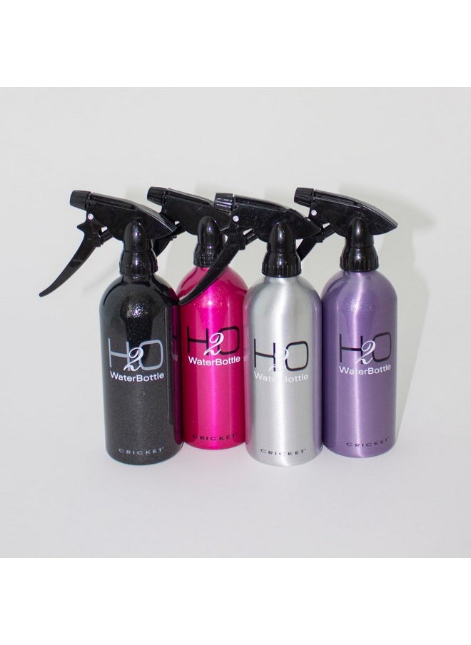 Cricket H2O Water Spray Bottle For Hair Mist Salon Style Spray Bottles Metal Aluminum Hairstylist Barber Styling Supplies And Accessories 13.5 Oz Sparkle Black  - Image 4