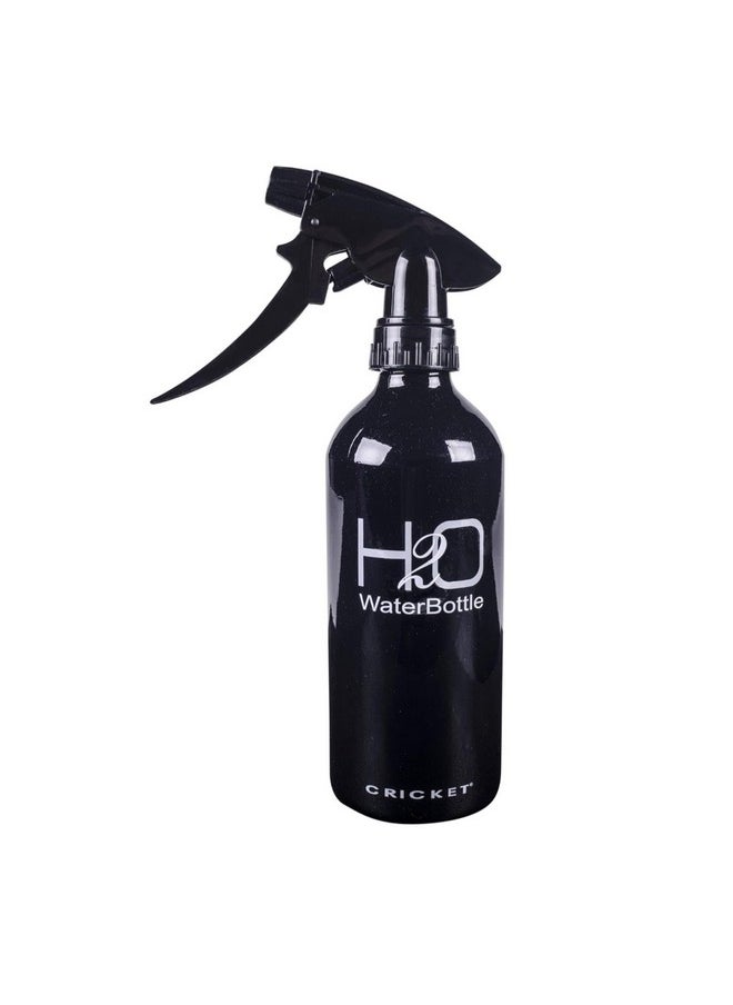 Cricket H2O Water Spray Bottle For Hair Mist Salon Style Spray Bottles Metal Aluminum Hairstylist Barber Styling Supplies And Accessories 13.5 Oz Sparkle Black  - Image 1