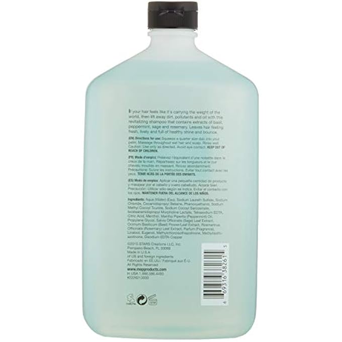 Mop REVITALIZING SHAMPOO, BASIL MINT, 33.8 FL OZ - Image 3