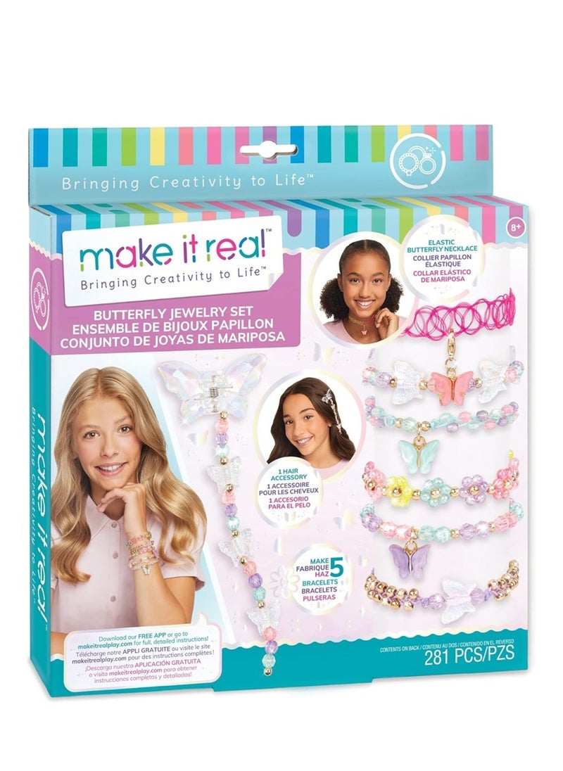 Make It Real Make it Real Butterfly DIY Jewelry Set 281pcs for Ages 8+  - Image 1